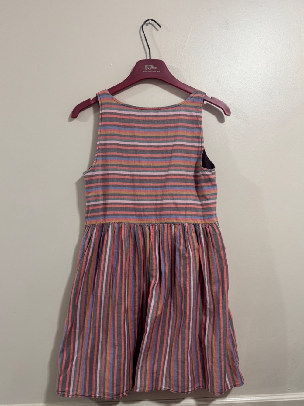 100% Cotton Madewell Striped Dress Woman’s Size Small - Picture 2 of 5